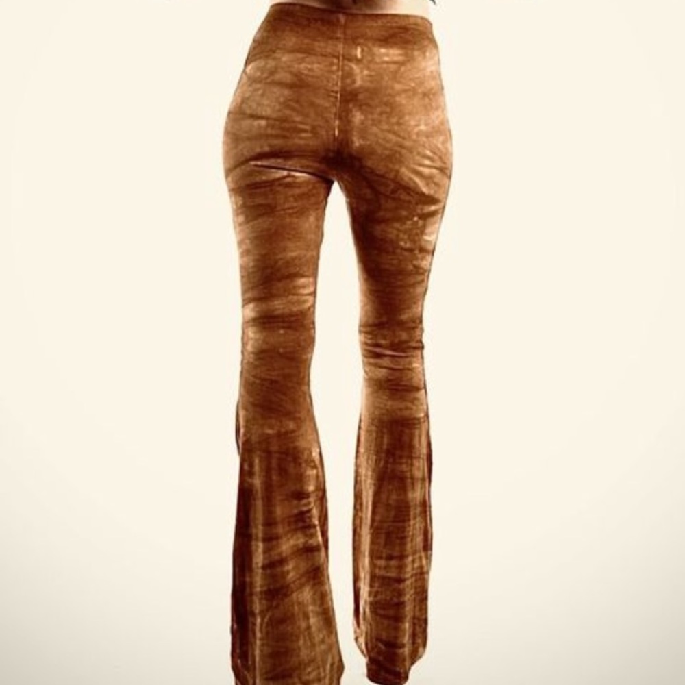 LONG LENGTH Tie Dye Bell Bottoms - High Waisted Tie Dyed Bell Bottoms Boho Style - Picture 8 of 9